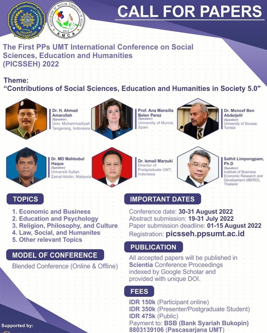 					View Vol. 2 No. 1 (2023): Proceedings of The First PPS-UMT International Conference on Social Science, Education and Humanities (PICSSEH)
				